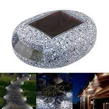 Garden solar powered lights patio pool, decorative lighting ornaments night lights stone lights outdoor. Pebble Stone Solar Lights Led Waterproof Garden Driveway