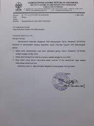 Contoh surat pemberitahuan untuk berbagai macam acara. Surat Pemberitahuan Ujian Akhir Semester Fakultas Syariah