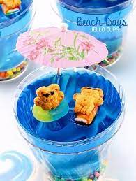 Beach Days Summer Jello Cups Recipe Kid Desserts Fun Kids Food Summer Snacks