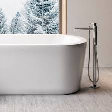 Aolemi brushed nickel freestanding bathtub faucet floor mount tub filler single handle tap with handheld shower and swivel mixer spout 12'' shower head combo set wall mount bathroom shower faucet 394.99 $ 394. Bathtub Mixer Tap Bathtub Single Handle Faucet All Architecture And Design Manufacturers Videos