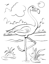 Kleurplaat Flamingo Google Zoeken Kleurplaten Prints Flamingo