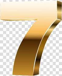 7 Illustration Yellow Font Angle Design Number Seven 3d Gold Transparent Background Png Clipart Transparent Background Mirror Illustration Clip Art