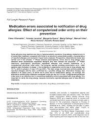 Drug Allergy Assessment At A University Hospital And Clinic
