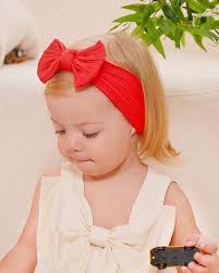 jollybows Baby Girl Headband Bows Nylon Head Wraps Newborn Hairbands Infant  Toddler Hair Bow (4- Red Green White- Merry Christmas)