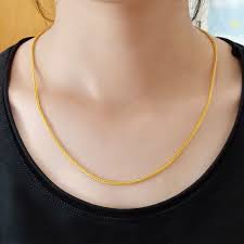 4.5 out of 5 stars. Authentic Gold Necklace Women S Strong Chopin Chain 9999 Foot Gold Real Gold Pure Gold Chain Wedding