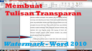 Cara Membuat Gambar Menjadi Transparan Di Word Membuat Itu