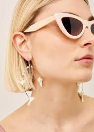 Nalí LARGE SILVER EARRINGS W/ WHITE SHELLS Offerte