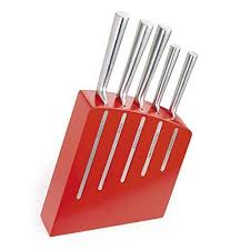 Pradel Jean Dubost 18506 Bloc De Cuisine Kimono Rouge 5 Couteaux De De Cuisine V Couteau Acier Inox Porte Couteau