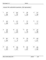 Regrouping, sometimes called borrowing or carrying, is an important skill for children to master. Practice Two Digit Subtraction Worksheets 99worksheets