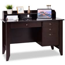 Sauder shoal creek 409733 desk with keyboard drawer sam levitz furniture single pedestal desks. Sauder Shoal Creek Desk With Storage Drawers And Hutch Jamocha Wood Finish Walmart Com Walmart Com