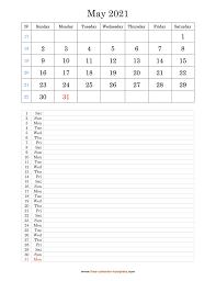 Right click and choose the 'save image as' option and save the calendar image for 2021 calendar, single page calendar in vertical layout. Printable 2021 May Calendar Grid Lines For Daily Notes Vertical Free Calendar Template Com