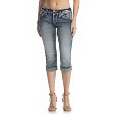 Rock Revival Womens Dariel P203 Capri Jeans