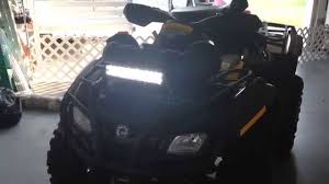 13 Cree Led Light Bar Wiring Remote Switch Video On Can Am Atv Youtube
