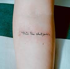 A small amount of the ashes are mixed in with the ink that illustrates the person's name or even their image on your body. Tattoo Uploaded By Oka Bramantha This Too Shall Pass 1332102 Tattoodo