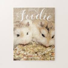 Shop for 1000 piece jigsaw puzzles in puzzles. Cute Robo Hamsters Foodie Jigsaw Puzzle Zazzle Com Hamster Robo Hamster Cute Hamsters