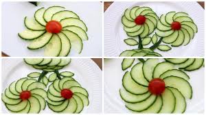 Fruit Vegetable Flower Plate Decoration Super Salad Decoration Ideas Youtube Salad Design Salad Decoration Ideas Flower Plates