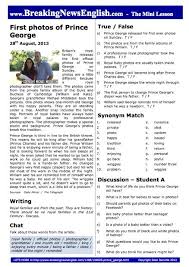 With exclusives, opinion, pictures and news corp is a network of leading companies in the worlds of diversified media, news, education. A 2 Page Mini Lesson Prince George By Sean Banville Breaking News English Mini Lessons Prince George Breaking News English