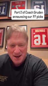 Part 2 of Jon Gruden @barstoolgruden Announcing our picks for my Fantasy  Football Draft! #RaiderNation #Raiderfans #Silverandblack #JonGruden  #FantasyFootball #Raiders