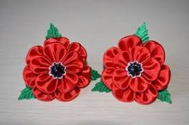 как сделать резинку для волос своими руками из ткани Ukrasheniya Dlya Volos Master Klass Rezinki Dlya Volos Svoimi Rukami Diy Handmade Red Flower Kanzashi Cvetochnye Obodki Iz Tkani Tkanevye Cvety Rezinki Dlya Volos