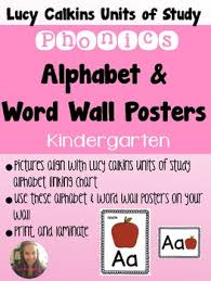 Lucy Calkins Units Of Study Phonics Alphabet And Word Wall Posters