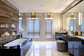 The open staircase creates a clear view to the kitchen. Luxury Modern Home Contemporary Bathroom Surrey By Hill House Interiors Houzz