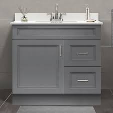 Magick Woods Elements Stratton 36 W X 21 D Gray Bathroom Vanity Cabinet Grey Bathroom Vanity Grey Bathrooms Bathroom Vanity Cabinets