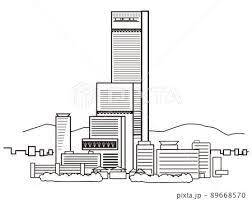 日本の大きな街-大阪難波のイラスト素材 [89668570] - PIXTA