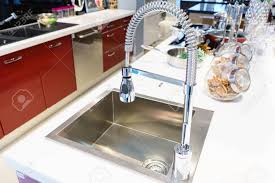 modern white kitchen countertop with