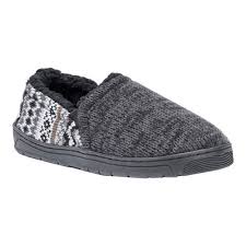 Mens Muk Luks Christopher Slipper Size S M Blackmarl Acrylic