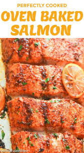 Salmon is often grilled or poached, but for an easy weeknight meal, try a salmon recipe that uses the oven. Oven Baked Salmon Immaculate Bites Oven Baked Salmon Oven Salmon Baked Salmon Recipes