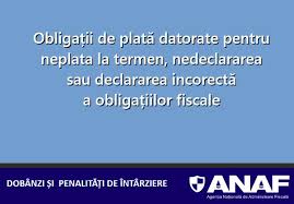 Agentia nationala de administrare fiscala (anaf) a furnizat un set de indicatii extrem de importante pentru cetatenii care realizeaza venituri din premii si jocuri de noroc. Anaf Dobanzi È™i PenalitÄƒÈ›i Pentru Neplata La Termen Nedeclararea Sau Declararea IncorectÄƒ A ObligaÈ›iilor Fiscale Ghid Alba24