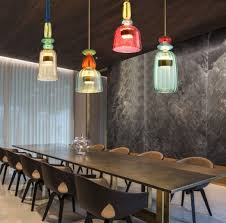 When hanging pendant lights above a bar or a kitchen counter, allow for 30 to 36 inches of air space between counter and the bottom of the pendants. Modern Led Glass Bar Pendant Lamp Bottle Shade Interior Pendant Light China Pendant Pendant Lamp Made In China Com