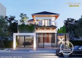 Mẫu nhà 2 tầng hiện đại đẹp sang trọng - ACHI 24420