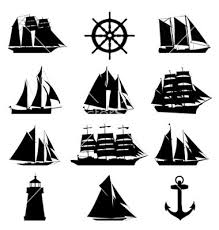 Sailing Design Elements Vector Image On Vectorstock Boat Tattoo Design Elements Ship Silhouette