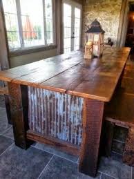 Tin Furniture Dining Table Rustic Rustic Furniture Farmhouse Style Kitchen