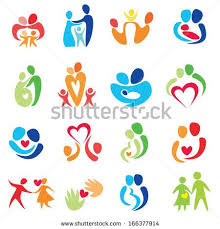 Happy Family Icons Vector Symbols Collection Family Symbol Family Logo Family Vector