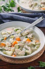 A recipe for savory, hearty, and low carb vegetable beef soup. Easy Low Carb Chicken Soup For Keto Diets Low Carb Maven