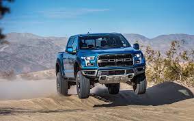 Download Wallpapers Ford F 150 Raptor 2019 Supercrew American Suv Pickup Truck Exterior New Blue F 150 Raptor Jumping On The Suv American Cars Ford Bes Ford Raptor Ford F150 Raptor Ford Rapter