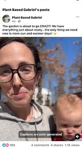Screenshots from a new potato harvesting garden video. We see “Bridgette's  Garden” garden bed. Great Grandma Sandy, Gabe's Grandma, helps BR & Breck  with the red & white potatoes, while Gabe films