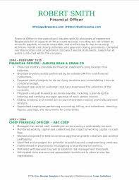 Oftentimes, liaison officers act as mediators between two groups. Financial Officer Resume Samples Qwikresume