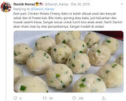 1/2 mangkuk isi ayam 1 sudu kecil garam 1 sudu besar tepung gandum 1 ulas bawang putih di cincang halus 1 biji telur 2 biji kentang lada putih keju mozzarella serbuk roti. Resepi Kentang Ayam Cheese