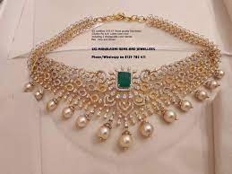 Pin By Soumya Kottha On Diamond Choker Bridal Diamond Necklace Diamond Jewelry Designs Diamond Choker