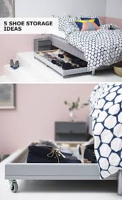 So Many Shoes So Little Space Nix Your Shoe Storage Woes With These 5 Ikea Shoe Storage Solution Diy Bedroom Storage Ikea Shoe Storage Shoe Storage Solutions