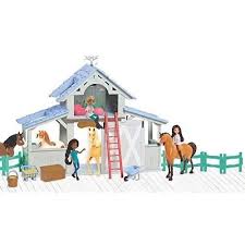 Spirit Coffret Ecurie Avec Cheval Poupee Et Accessoires Grange Jouet Jouet Cheval Maison De Poupee