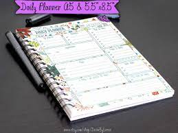 A5 Daily Planner Printable Filofax A5 Size Printable Refills Syasia Cute Floral Day Organizer Diy Planner Pages Pdf Instant Download Daily Planner Printable Printable Planner Daily Planner