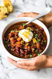 Spicy Vegetarian Chili Isabel Eats Easy Mexican Recipes Recipe Thanksgiving Recipes Side Dishes Thanksgiving Recipes Side Dishes Veggies Vegetarian Recipes Healthy