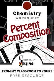 Percent Composition Chemistry Worksheet Chemistry Lessons Chemistry Worksheets Teaching Chemistry