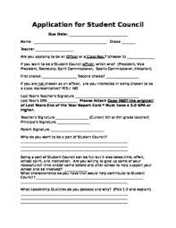 Student Council Application And Forms Student Council Student Leadership Student Council Speech