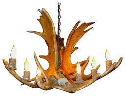Moose Antler Chandelier Light Rustic Chandeliers By Cdn Antler Designs Inc
