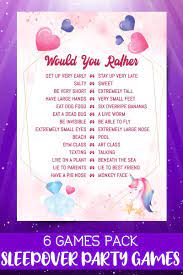 Girls Slumber Party Games Bundle Girls Slumber Party Pajama Party Girls Birthday Party Slumber Party Games 147 Slumber Party Activities Girls Slumber Party Girls Sleepover Party